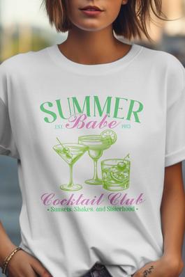 Summer Babe Cocktail Club  Graphic Tee