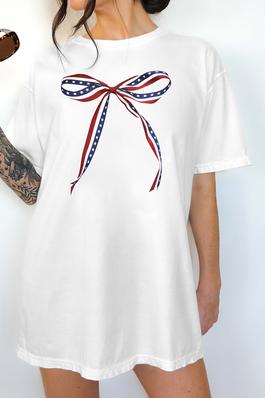 Coquette Bow, American  Flag Graphic Tee