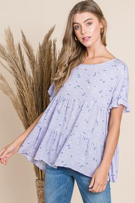 FLORAL TIERED TOP