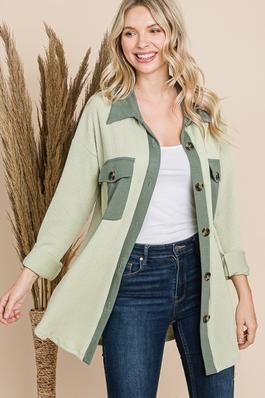 OVERSIZE BUTTON JACKET WITH POCKET