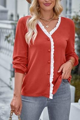 Womens Tops Knit Shirts Casual V Neck Short Sleeve