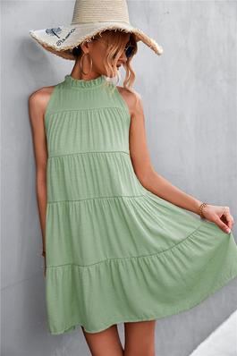 Women's Sleeveless Halter Dress A-line Dress