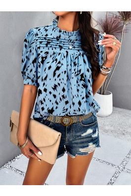 Womens Casual Crew Neck Short Sleeve Tops Clothes