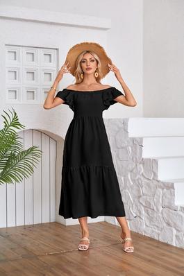 Womens Off The Shoulder Dresses Sleeve A-Line