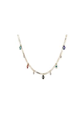Ladies Linked Chain Hamsa Charm Fashion Necklace