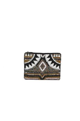 Ladies Fully beaded Aztec Fashion Clutch Handbag
