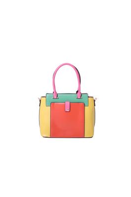 Ladies Florescent Multi Colors Tote Handbag