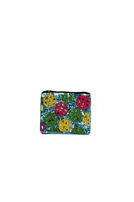 Ladies Fully Beaded Sequined Color Coin Purse
