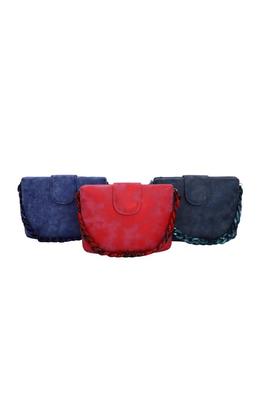 Ladies Faux Leather Clutch Bag with Lucite  Strap
