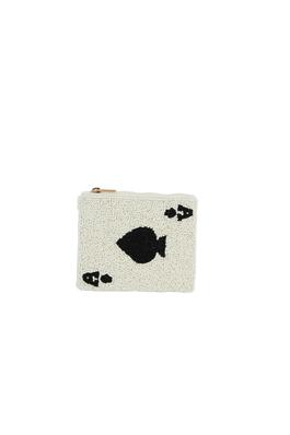 Ladies Fully Beaded  ACE SPADE Theme Coin Purse