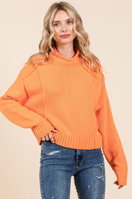 Solid Knit Oversized Sweater