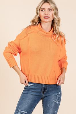 Plus Solid Knit Oversized Sweater