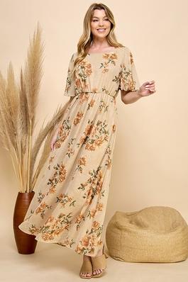 Women floral maxi dress