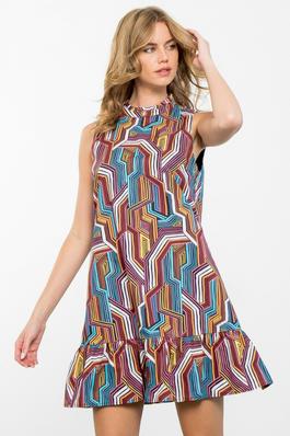 Multi Color Pattern Dress
