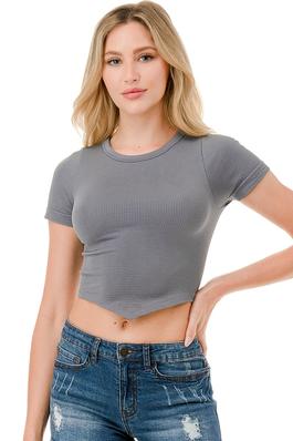 THERMO SHORT SLEEVE CROP TOP