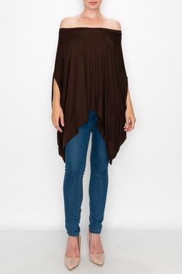 OFF SHOULDER PONCHO STYLE TOP