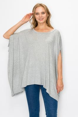 PONCHO STYLE SOLID TOP OFF SHOULDER STYLE