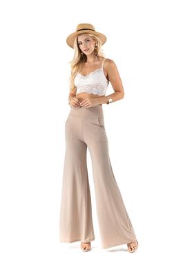 High waist palazzo pants featuring with pocket