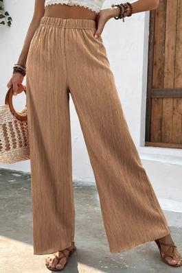 Textured wide leg palazzo pants 