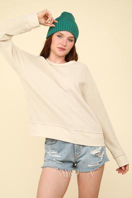 PLUS SIZE Oversized Soft Textured Knit Top