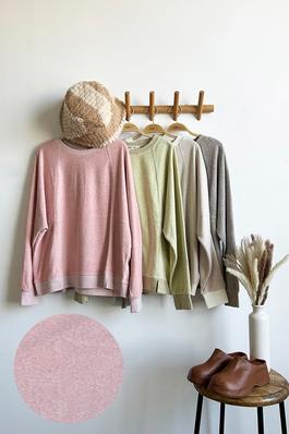 Oversized Comfy Soft Contrast Knit Top