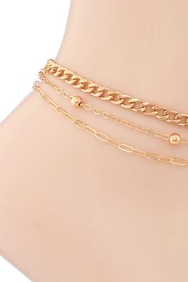 LAYERED CHAIN ANKLET