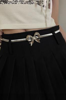 SNAKE CHAIN STRETCH BELT WITH PEARLY BOW