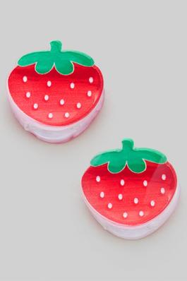 TWO PIECE STRAWBERRY HAIR CLIP SET