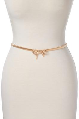 STRETCH CHAIN BELT WITH BOW BUCKLE