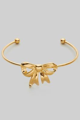 18K GOLD DIPPED BOW CUFF BRACELET
