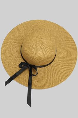 FLOPPY WOVEN SUN HAT WITH BOW