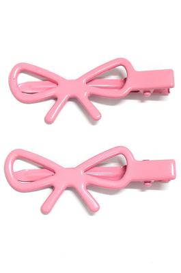 TWO PIECE BOW HAIR CLIP SET