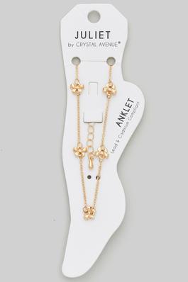BOW CHARM CHAIN ANKLET