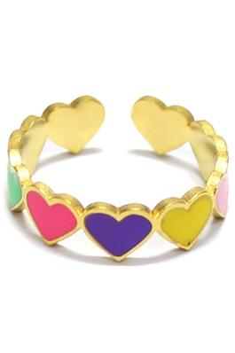 MULTI HEART BAND RING