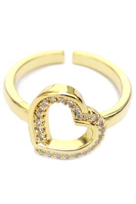 DELICATE CZ HEART RING