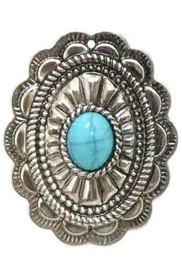 TURQUOISE WESTERN CONCHO RING 
