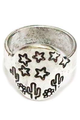 WESTERN STYLE ENGRAVED RING 