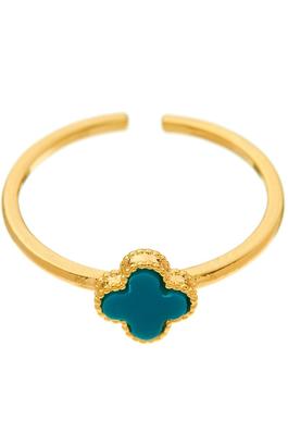 MOP CLOVER DAINTY RING