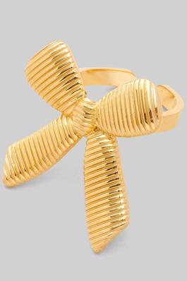 18K GOLD DIPPED BOW RING