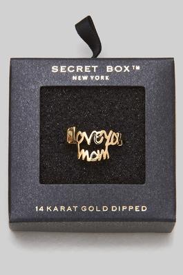 14K GOLD DIPPED I LOVE YOU MOM RING