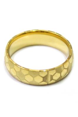FLOWER TEXTURE BAND RING