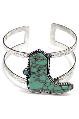 TURQUOISE BOOT CUFF BRACELET