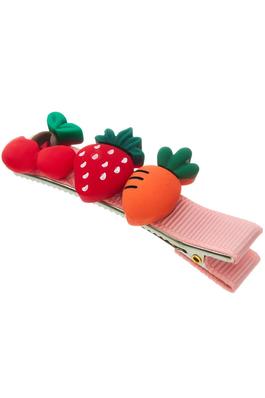 CHERRY STRAWBERRY AND CARROT HAIR PIN