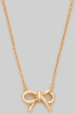 DAINTY BOW PENDANT NECKLACE