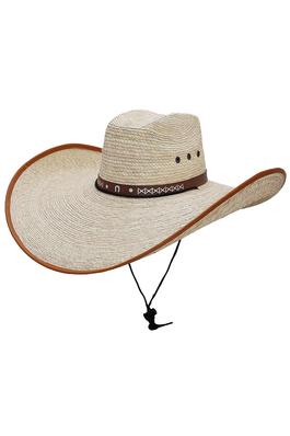 Rodeo Extra Wide Eyeleted Palm Straw Cowboy Hat