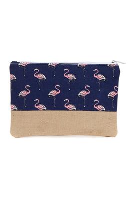 Flamingo Cotton Canvas Two-Tone Bag