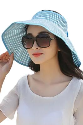 Stripe Pack and Go Wide Roll-Up Sun Hat