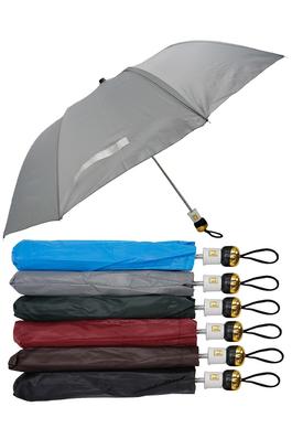 Plain Bi-Fold Auto Open Fold Travel Size Umbrella