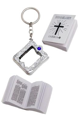 La Biblia en miniatura con portada de libro