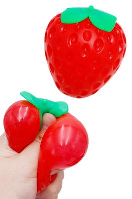 Strawberry Water Beads Filled Squishy Toy